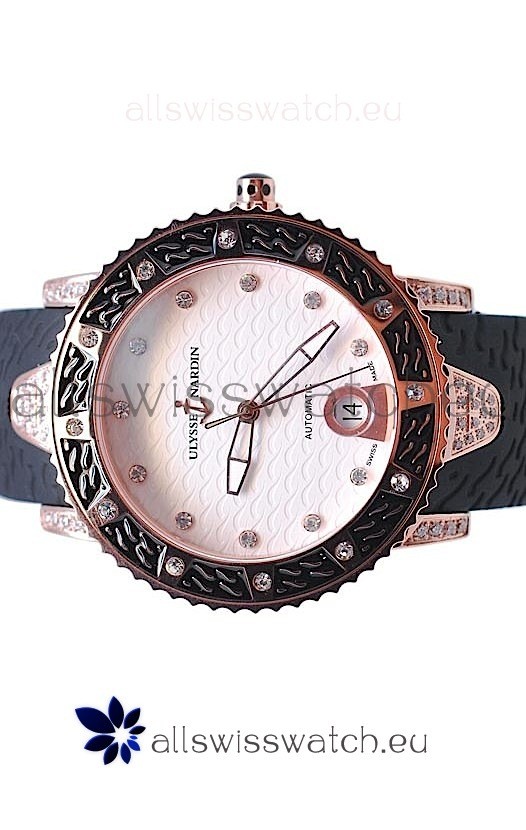 IMG_9081 Ulysse Nardin Diver Pink Gold in White Dial Replica 4