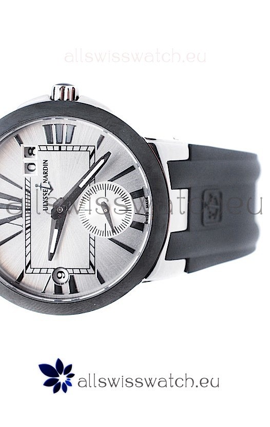 IMG_9081 Ulysse Nardin Executive Dual Time Steel Black Replica 4