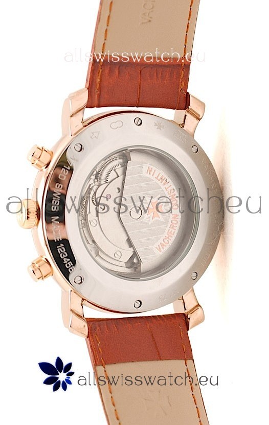 IMG_9081 Vacheron Constantin Malte Perpetual Chronograph in Brown Strap Replica 4