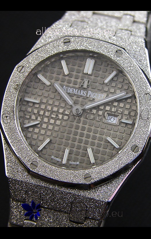 IMG_9081 Audemars Piguet Royal Oak Frosted White Gold QUARTZ 33MM Grey Dial - 1:1 Mirror Replica 5