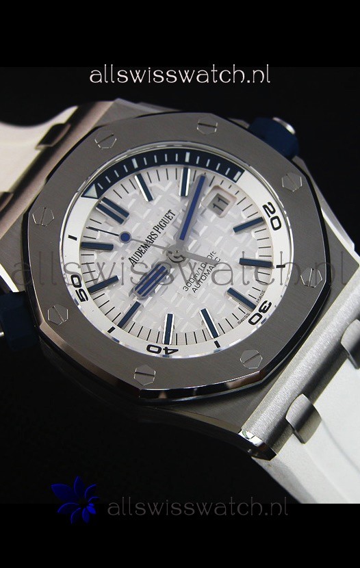 IMG_9081 Audemars Piguet Royal Oak New Diver 1:1in White Replica 5