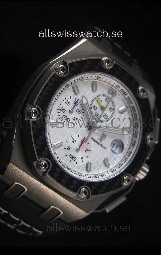 IMG_9081 Audemars Piguet Royal Oak Offshore Juan Pablo Montoya 3120 Movement White Dial - 1:1 Mirror Replica 5