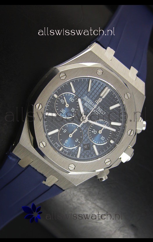 IMG_9081 Audemars Piguet Royal Oak Chronograph in Stainless Steel Case Blue Dial Replica 5