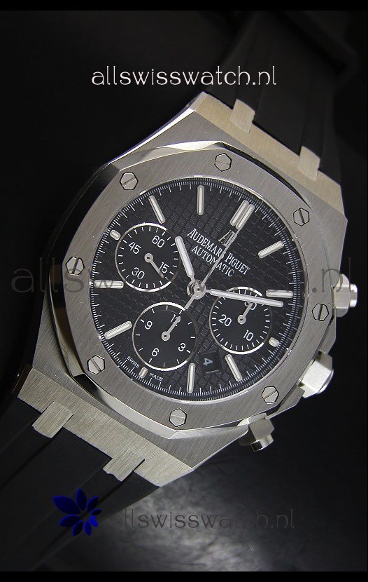 IMG_9081 Audemars Piguet Royal Oak Chronograph in Stainless Steel Case Black Dial Replica 5