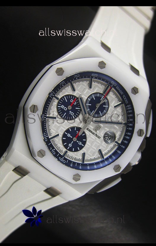 IMG_9081 Audemars Piguet Royal Oak Offshore White Ceramic - Ultimate 1:1 3126 Movement Replica 5