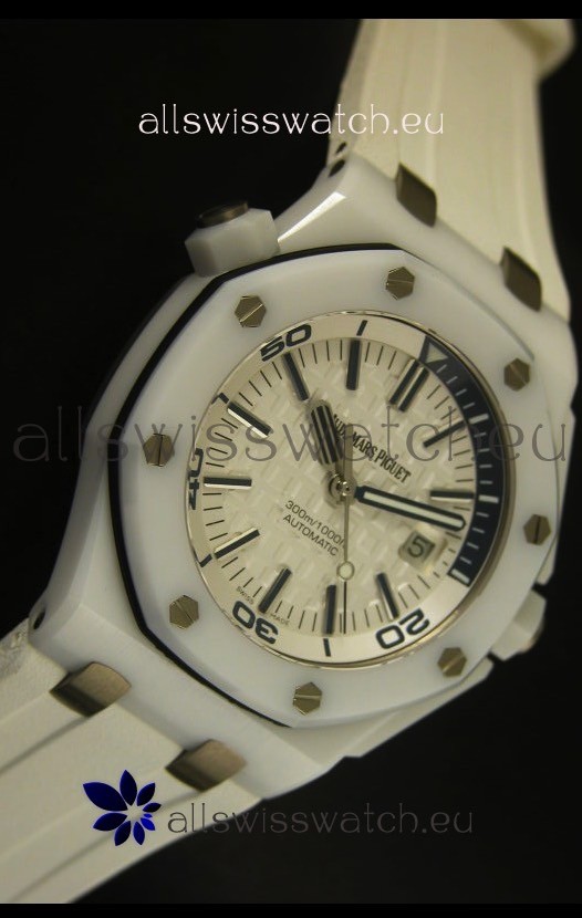 IMG_9081 Audemars Piguet Royal Oak Diver White Ceramic - 1:1 Mirror Replica 5