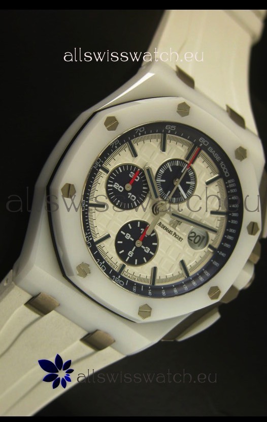 IMG_9081 Audemars Piguet Royal Oak Offshore White Ceramic 1:1 Mirror Ultimate Edition Replica 5