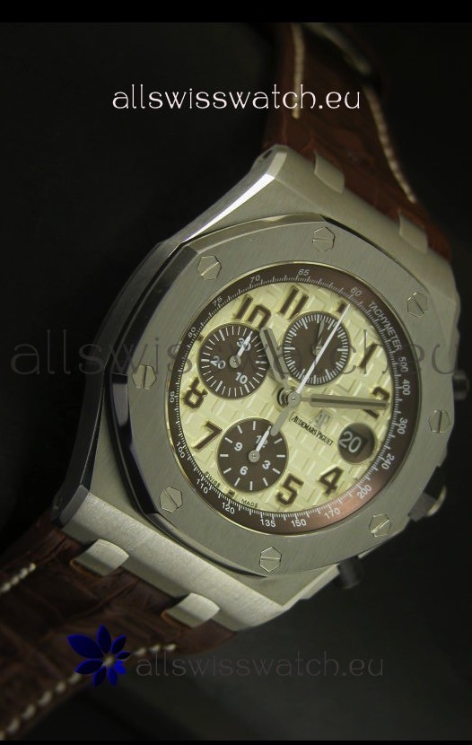 IMG_9081 Audemars Piguet Royal Oak Offshore White Safari Edition - 1:1 Mirror Replica 5