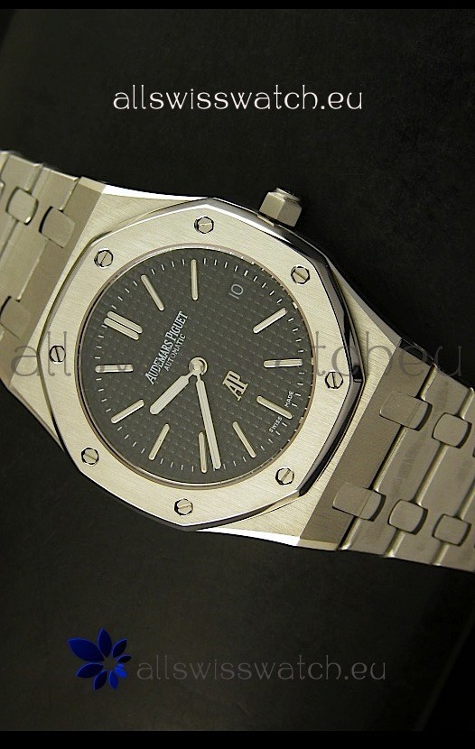 IMG_9081 Audemars Piguet Royal Oak Ultra Thinin Black Dial Replica 5