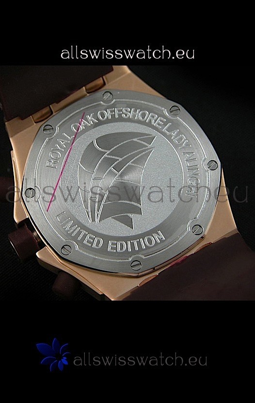 IMG_9081 Audemars Piguet Royal Oak Offshore Lady Alinghi in Maroon Checkered Dial Replica 5