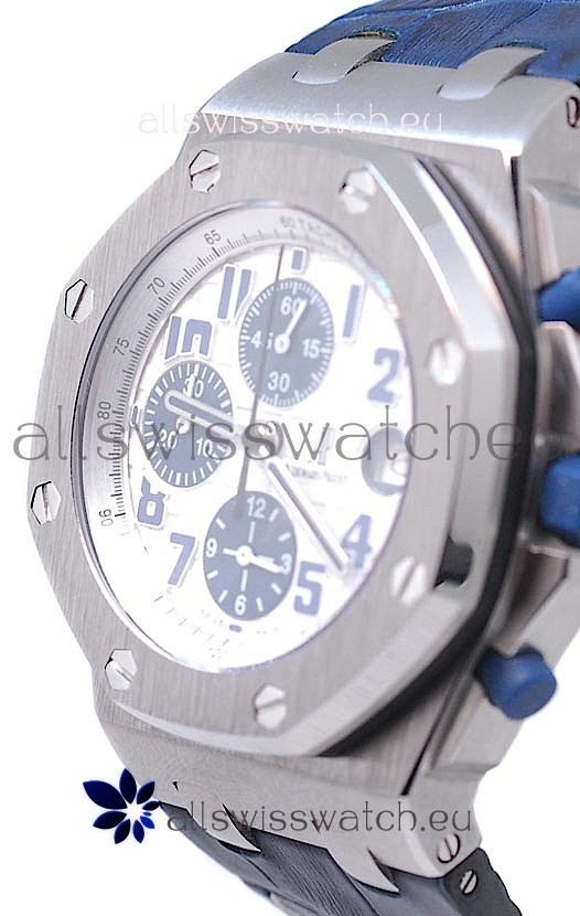 IMG_9081 Audemars Piguet Royal Oak Offshore Navy Edition in White Dial Replica 5