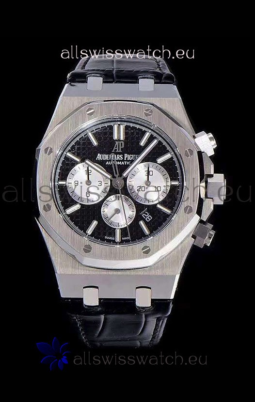 IMG_9081 Audemars Piguet Royal Oak Chronograph Black Dial 904L Steel 1:1 Mirror Replica 5