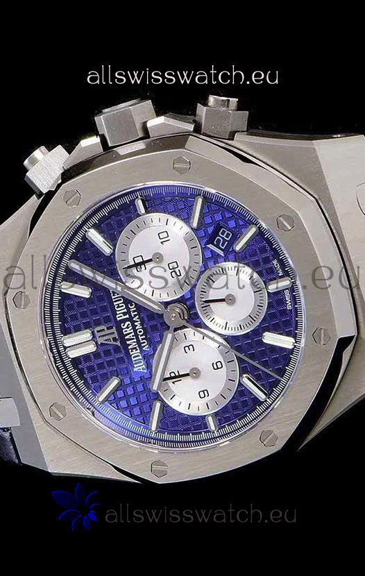 IMG_9081 Audemars Piguet Royal Oak Chronograph Blue Dial 904L Steel 1:1 Mirror Replica 5