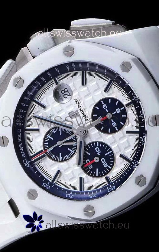 IMG_9081 Audemars Piguet Royal Oak Offshore White Ceramic - Ultimate 1:1 3126 Movement Replica 5