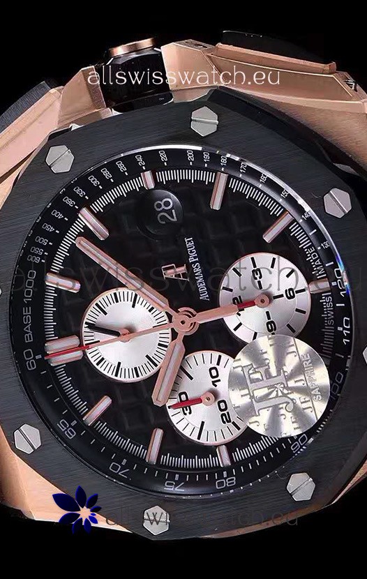 IMG_9081 Audemars Piguet Royal Oak Offshore 44MM Pink Gold 1:1 Mirror 904L Steel Replica 5