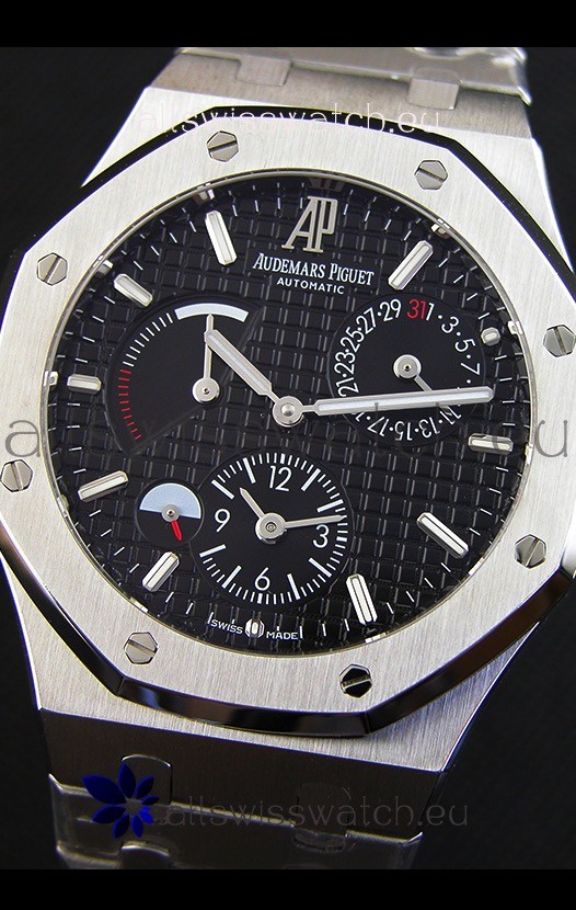 IMG_9081 Audemars Piguet Royal Oak Dual Timein Black Dial Replica 5