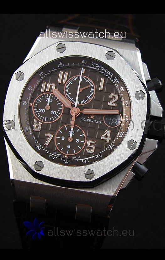 IMG_9081 Audemars Piguet Royal Oak Offshore Brown Dial Chronograph 1:1 Mirror Replica 5