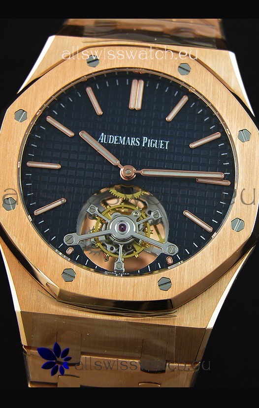 IMG_9081 Audemars Piguet Royal Oak Tourbillon 41mm Extra-Thin Dark Blue Dial Replica 5