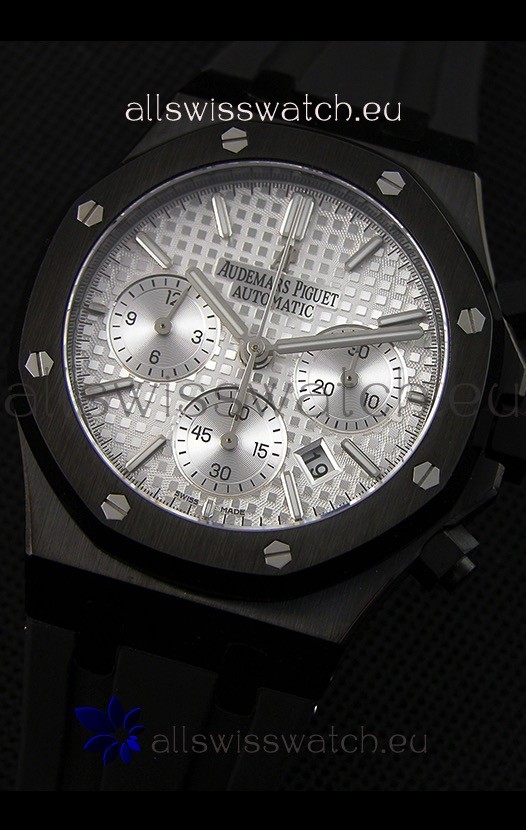Audemars Piguet Royal Oak Chronograph Silver Toned Dial White Subdials Replica 5