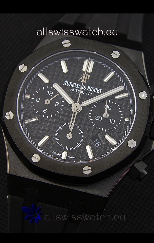 IMG_9081 Audemars Piguet Royal Oak Chronograph Black Dial Replica 5