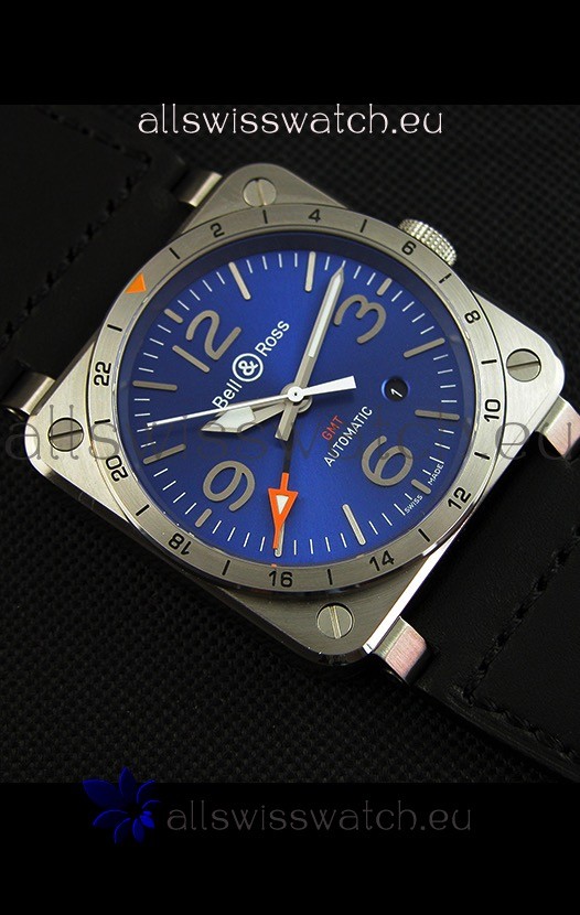 IMG_9081 Bell & Ross BR03-93 GMT SteelBlue Dial 1:1 Edition 42MM Replica 5