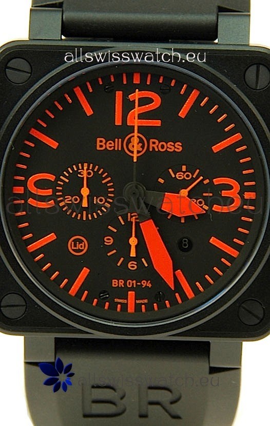 IMG_9081 Bell and Ross BR01-94 Edition Automatic in Orange Markers Replica 5