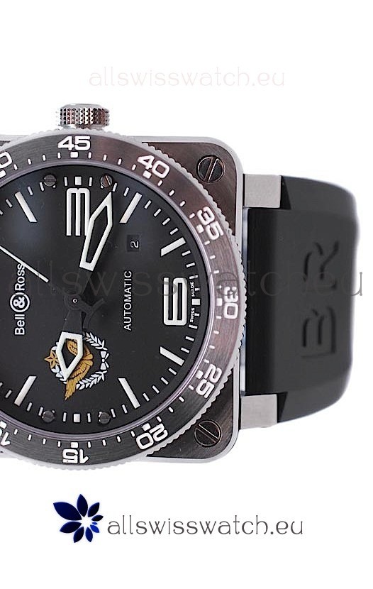 IMG_9081 Bell and Ross BR 03 Type Aviation Brushed Steel Automatic Replica 5