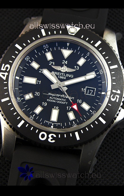 IMG_9081 Breitling SuperOcean 44 Special Steelwith Rubber Strap Replica 5