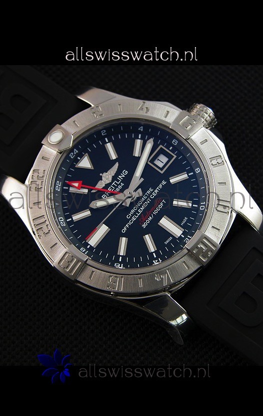 IMG_9081 Breitling Avenger II GMT 1:1 Mirror in Black Dial Replica 5