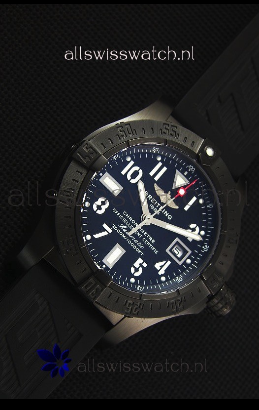 IMG_9081 Breitling Avenger Blacksteel DLC Coatedin Black Dial Replica 5