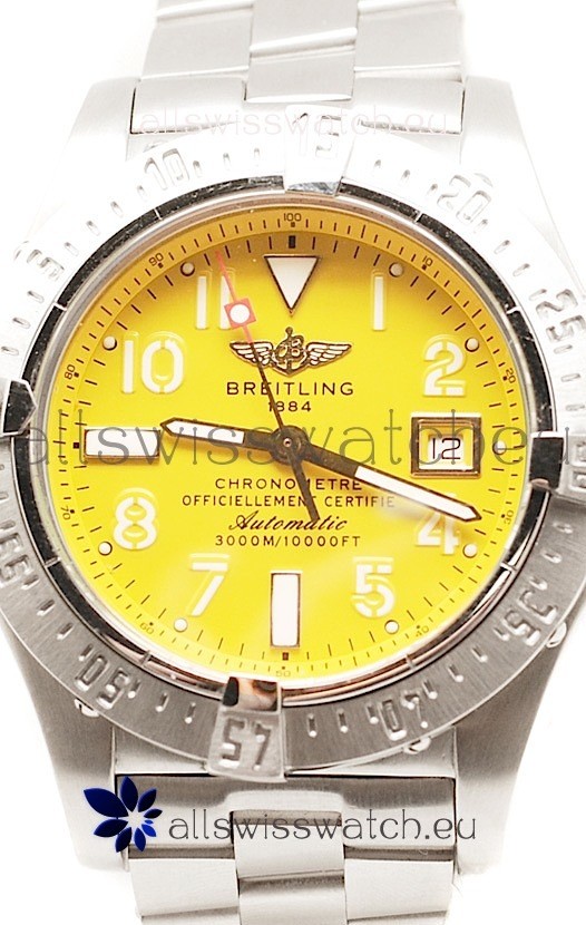 IMG_9081 Breitling Chronograph Chronometrein Yellow Dial Replica 5