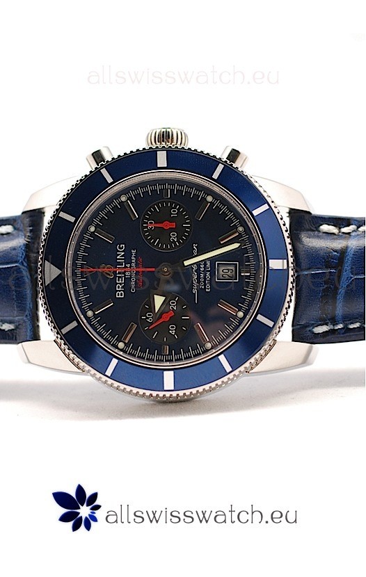 IMG_9081 Breiting Superocean 1884 Chronograph in Blue Replica 5