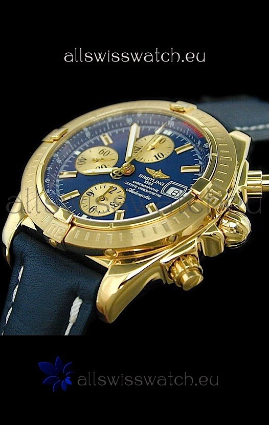 IMG_9081 Breitling Evolutionin Gold Case Blue Dial Replica 5