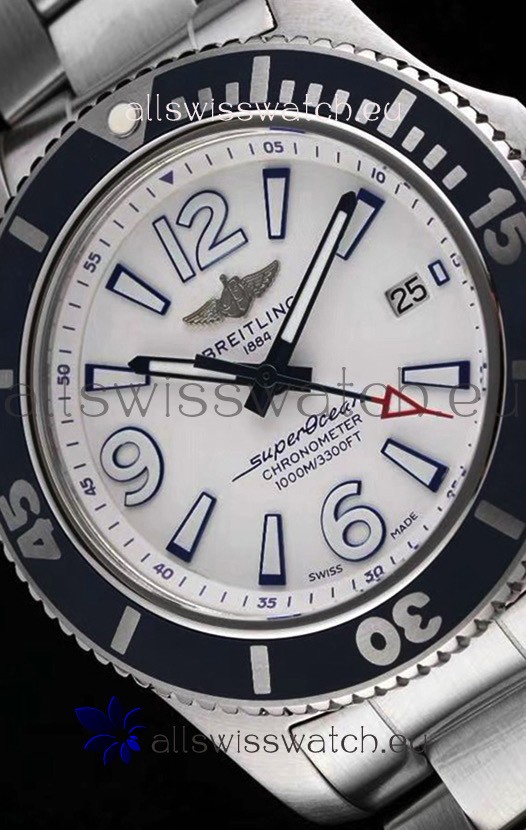 IMG_9081 Breitling Superocean Automatic 44 Steel - White Dial 1:1 Mirror Replica 5