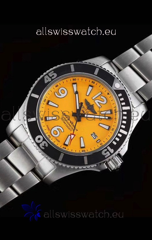 IMG_9081 Breitling Superocean Automatic 44 Steel - Yellow Dial 1:1 Mirror Replica 5