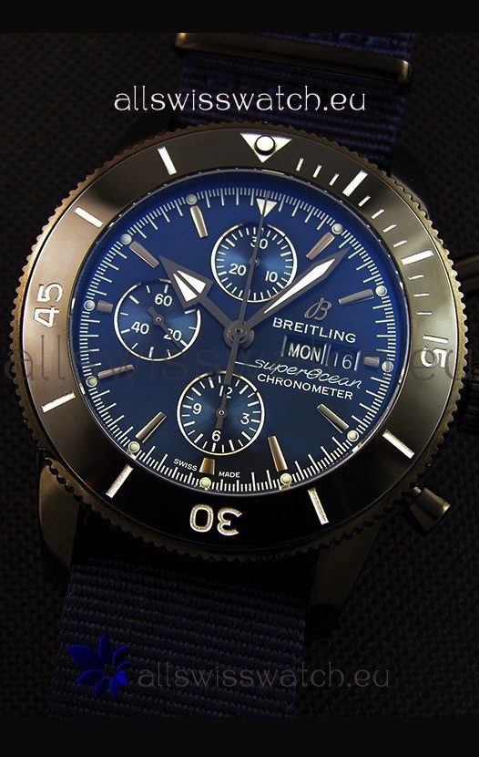 IMG_9081 Breitling Superocean Heritage II Outerknown Blacksteel NATO Strap 1:1 Mirror Replica 5