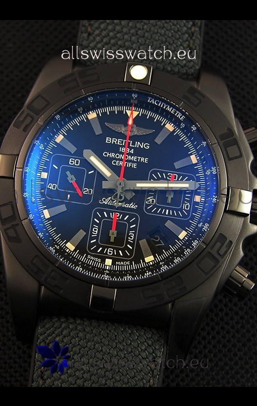 IMG_9081 Breitling Chronomat 44 Blacksteel DLC Coating 1:1 Mirror Replica 5
