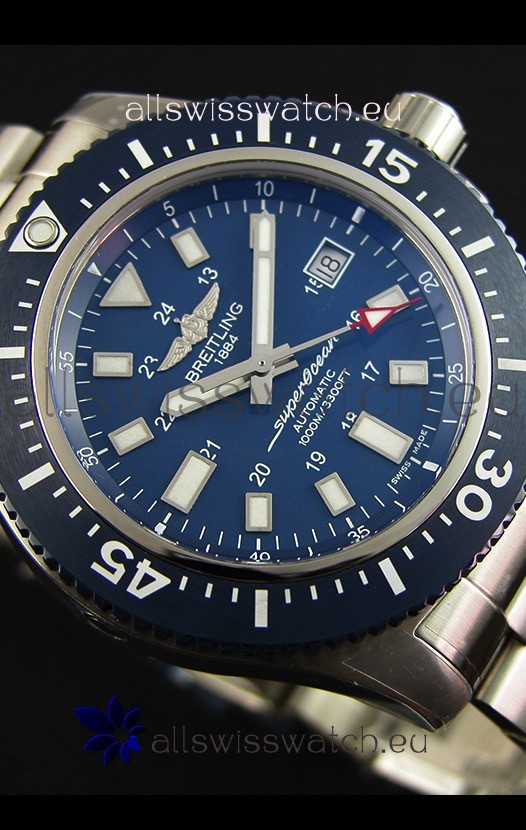 IMG_9081 Breitling SuperOcean 44 Special Steel - Mariner Bluewith Steel Strap Replica 5