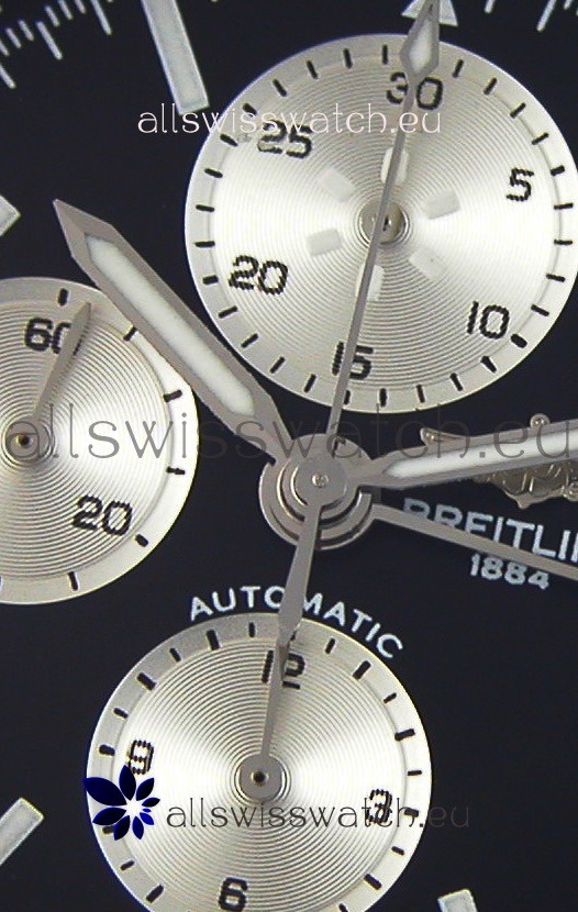IMG_9081 Breitling Chronoliner Steel-Black Mesh Strap in Black Dial Replica 5