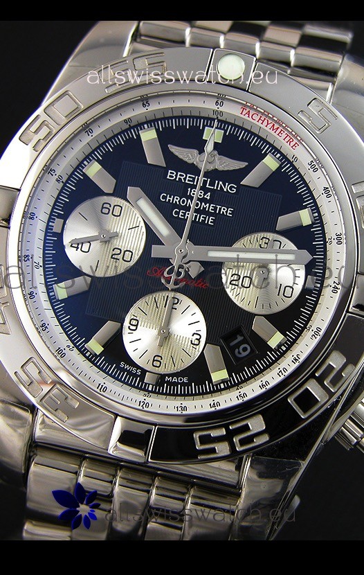 IMG_9081 Breitling Chronomat B01 Black Dial1:1 Mirror Edition Replica 5