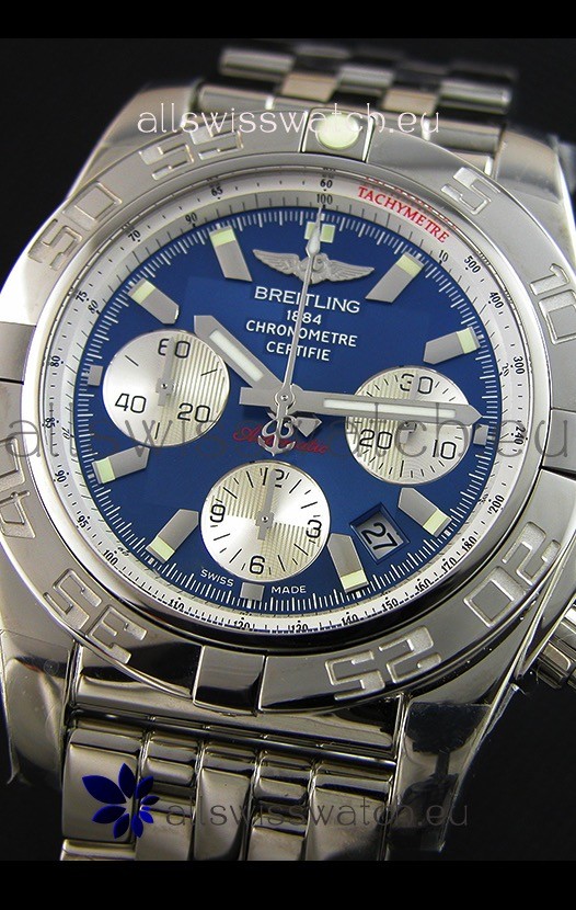 IMG_9081 Breitling Chronomat B01 Blue Dial1:1 Mirror Edition Replica 5