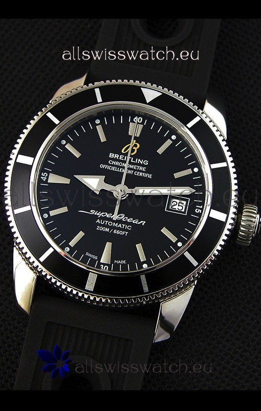 IMG_9081 Breitling SuperOcean Heritage II B20 42MM Black Dial Black Bezel- 1:1 Mirror Edition Replica 5