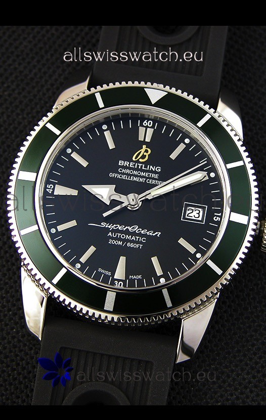 IMG_9081 Breitling SuperOcean Heritage II B20 42MM Black Dial Green Bezel- 1:1 Mirror Edition Replica 5