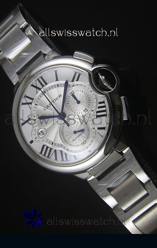 IMG_9081 Ballon De Cartier Chronograph in Stainless Steel Case White Dial - 1:1 Mirror Replica 5