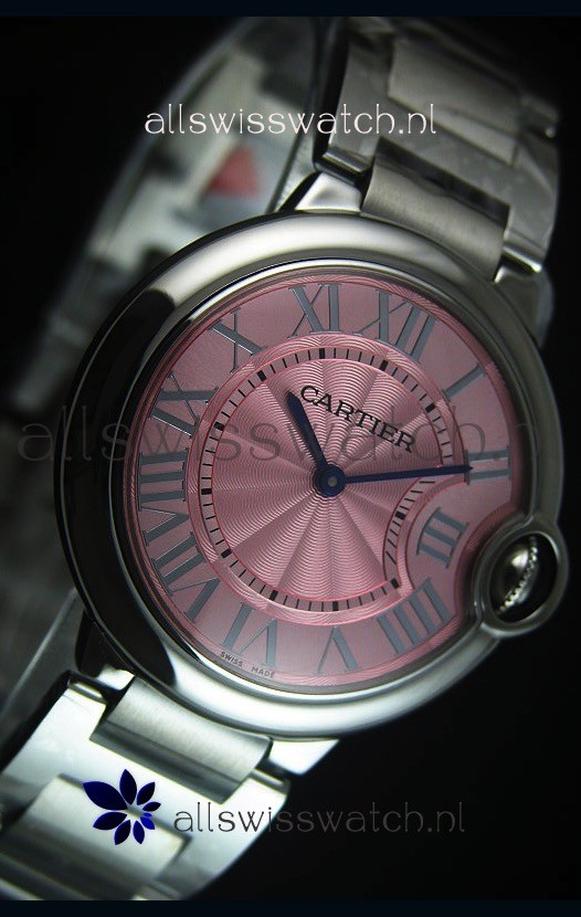 IMG_9081 Ballon De Bleu Pink Dial 36MM with Quartz Movement Replica 5