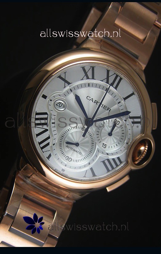 IMG_9081 Ballon De Cartier Chronograph in Rose Gold Case - 1:1 Mirror Replica 5