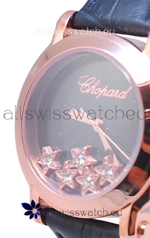 IMG_9081 Chopard Happy Sport Star Shaped Diamonds Rose Gold Replica 5