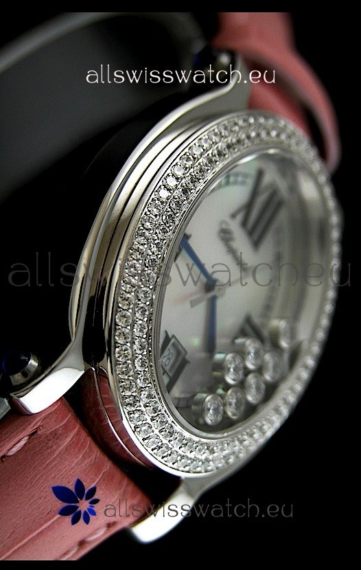 IMG_9081 Chopard Happy Sportin Pink Strap Replica 5