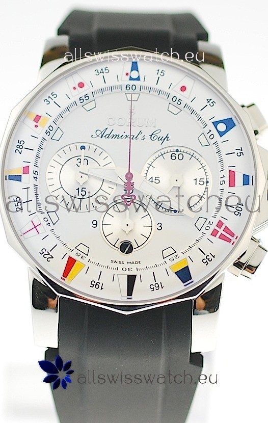 IMG_9081 Corum Admirals Cup Chronographin Rubber Strap Replica 5