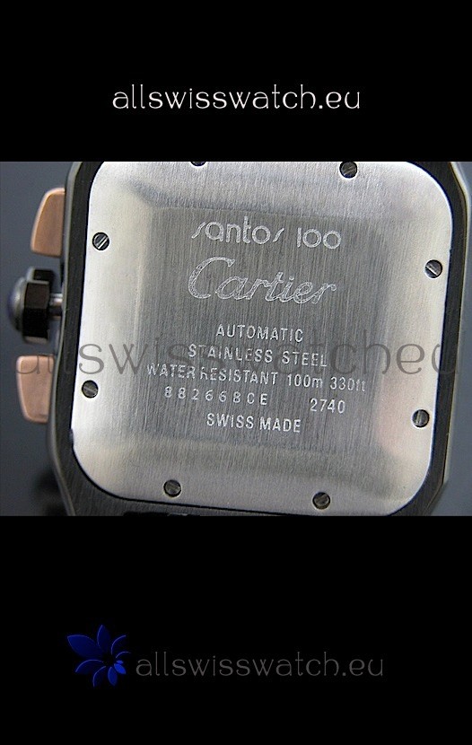 IMG_9081 Cartier Santos in Black Dial Replica 5